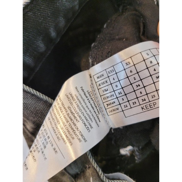 One X One Teaspoon Black Button FLoy Distressed Shorts Size 27 - Picture 6 of 6